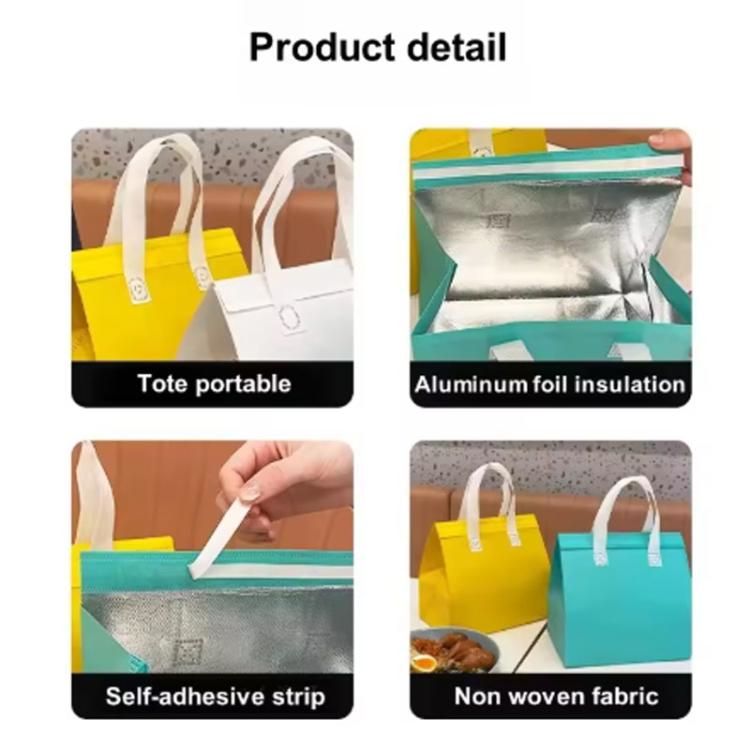 Aluminum Foil Thermal Takeaway Bag, 50 Bags In One Package, Size: Extra Large 30x30x20cm