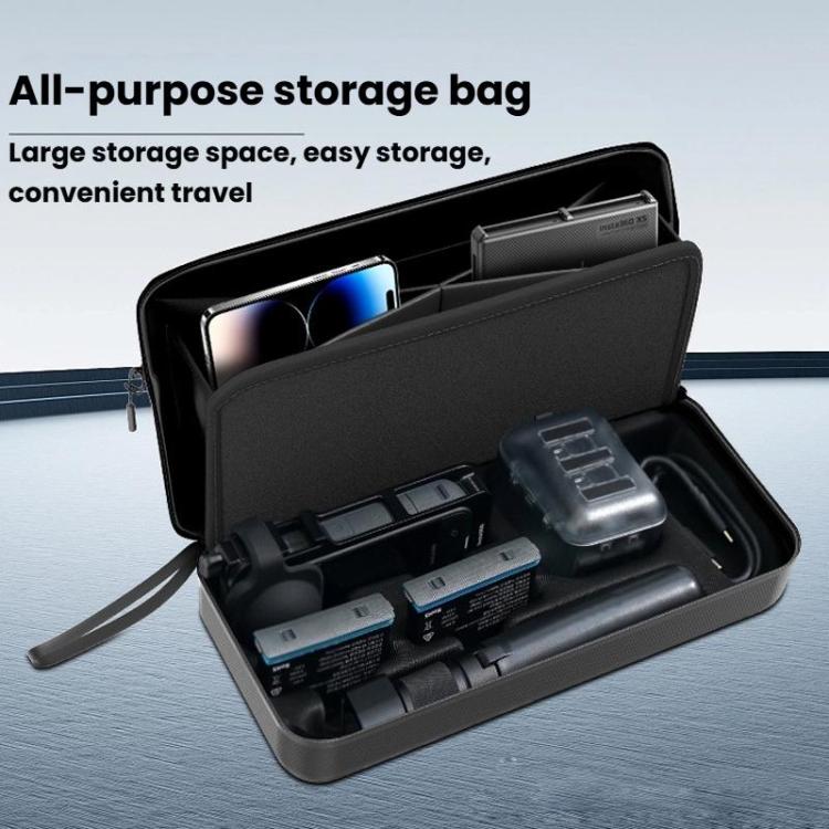 CYNOVA OX5-SNB-CY For Insta360 X5 Storage Bag Portable Waterproof Handbag - Black
