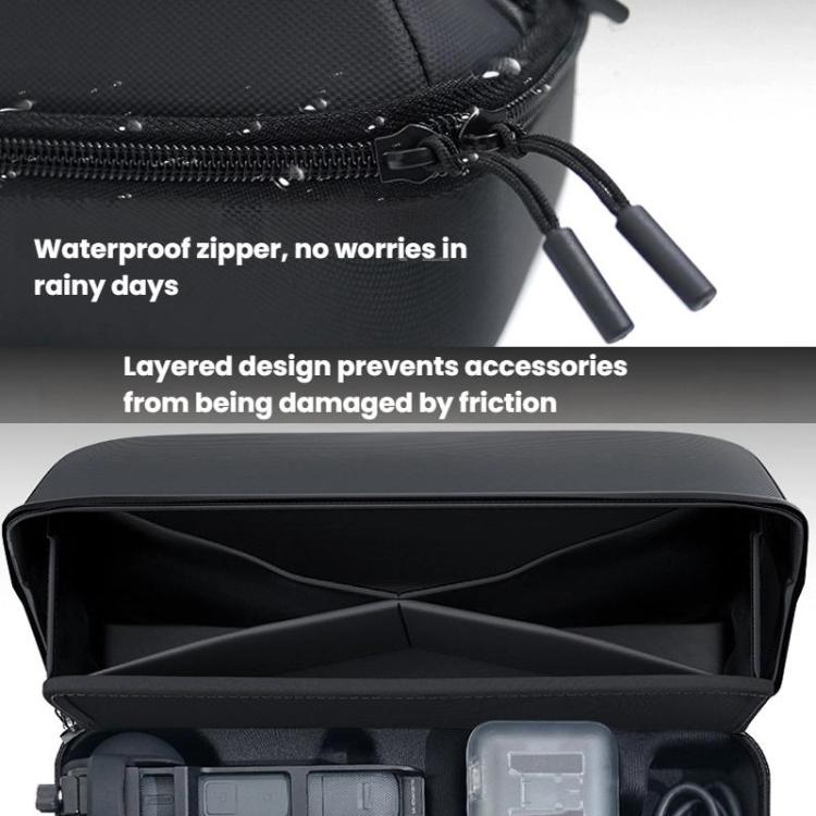 CYNOVA OX5-SNB-CY For Insta360 X5 Storage Bag Portable Waterproof Handbag - Black
