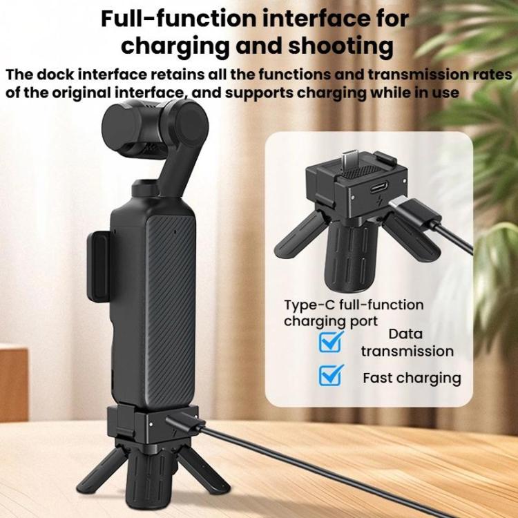 CYNOVA OP3-XDT-CY For DJI Osmo Pocket 3 Mini Quick-Release Tripod - Black