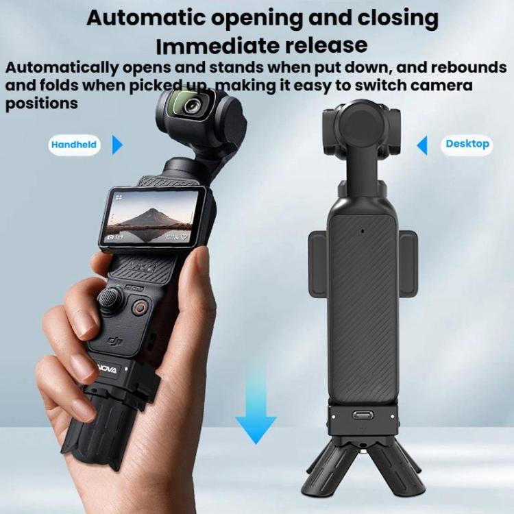 CYNOVA OP3-XDT-CY For DJI Osmo Pocket 3 Mini Quick-Release Tripod - Black