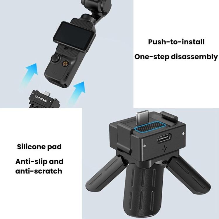CYNOVA OP3-XDT-CY For DJI Osmo Pocket 3 Mini Quick-Release Tripod - Black