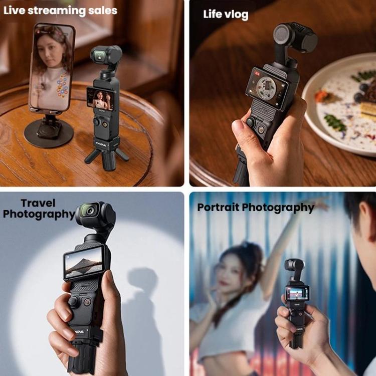 CYNOVA OP3-XDT-CY For DJI Osmo Pocket 3 Mini Quick-Release Tripod - Black