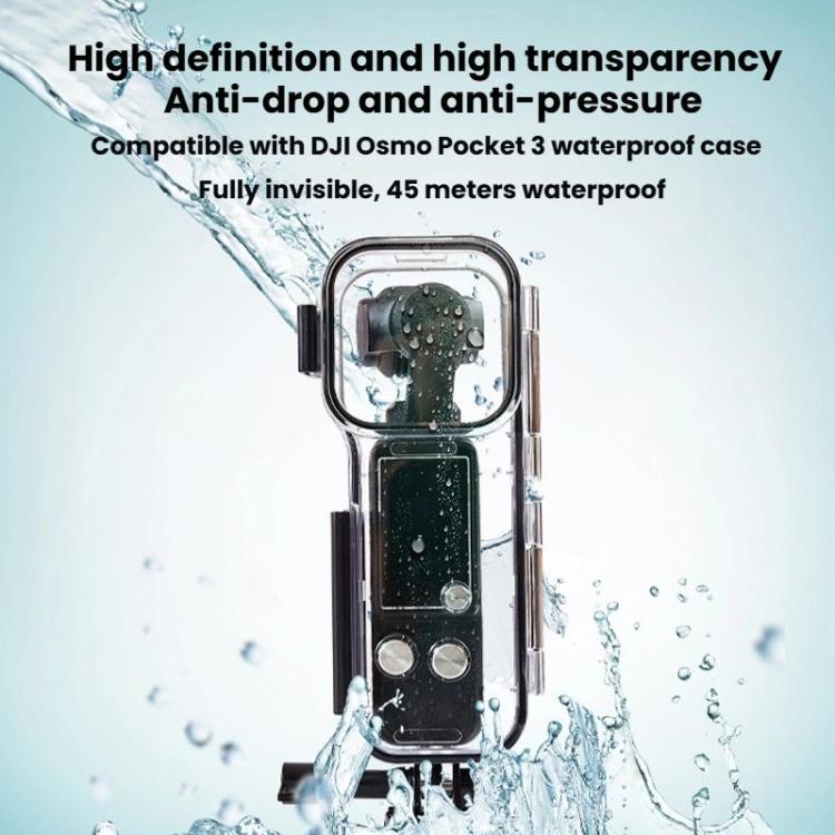 For DJI Osmo Pocket 3 HD Waterproof Case Camera Underwater Protective Cover - Transparent
