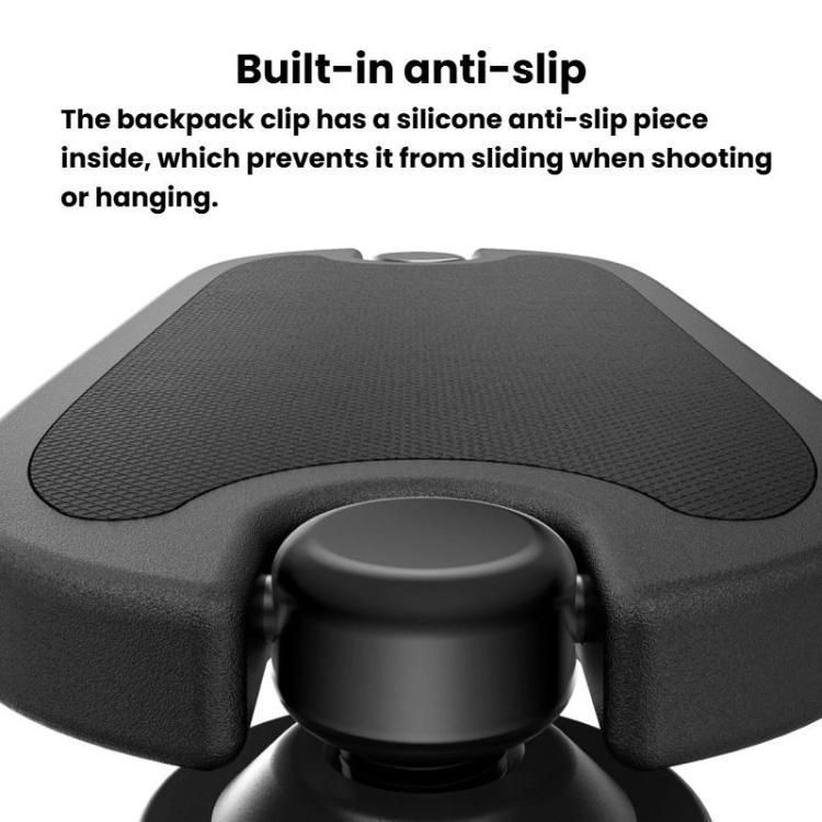 TELESIN S3-JFM-03-TDJ Backpack Quick-Release Mount Universal Backpack Clip For Action Cameras - Black