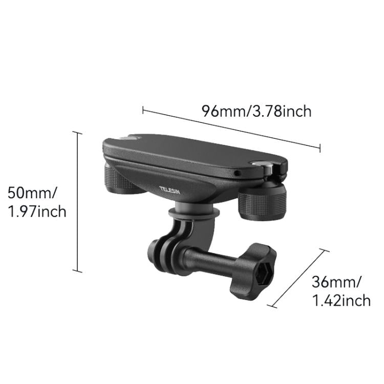 TELESIN S3-JFM-03-TDJ Backpack Quick-Release Mount Universal Backpack Clip For Action Cameras - Black