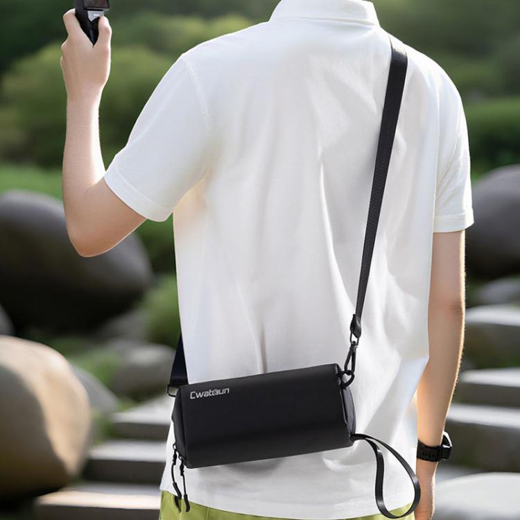 For DJI Osmo Pocket 3 Cwatcun D240 Small Storage Bag Crossbody Portable Waterproof Sports Camera Bag - Black