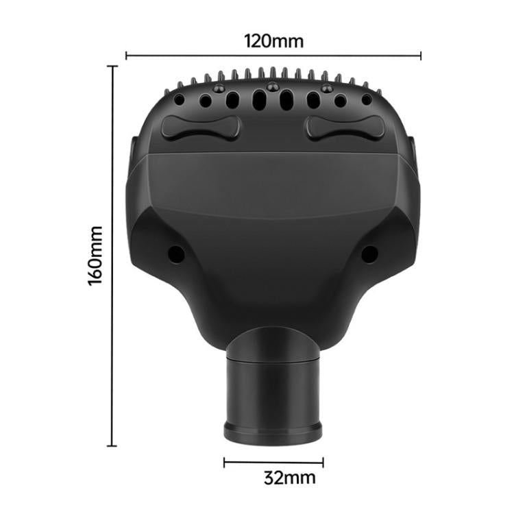 Universal Pet Brush Suction Head for Midea and Philips Vacuum Cleaners, 32mm Inner Diameter Attachment - Black