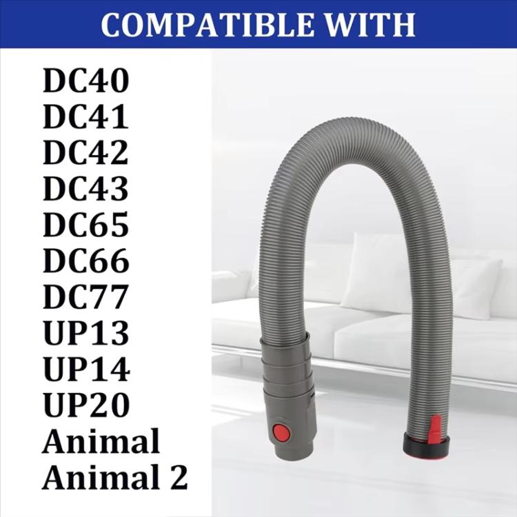 Flexible Hose for Dyson DC40 DC41 Vacuum Cleaners Extension Tube - Light Gray