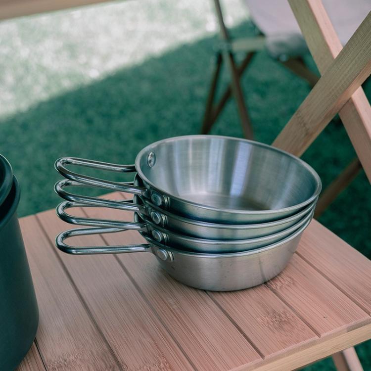 AOTU AT6446 Outdoor 304 Stainless Steel Bowl Camping Tableware, Spec: 400ml