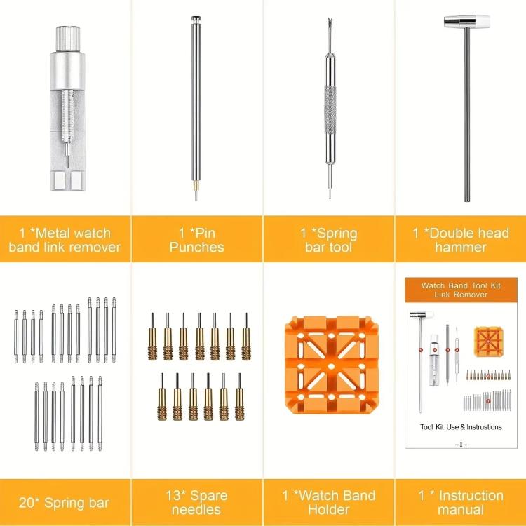 39pcs /Set Watch Repair Adjustment Strap Removal Tool Set - TZ2-086