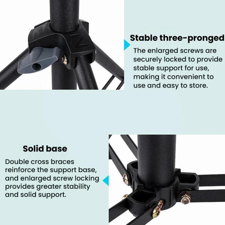 1.7m Multi-Functional Selfie Floor Photography Light Stand Live Streaming Fill Light Stand