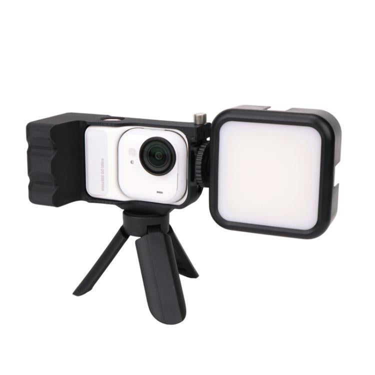 For Insta360 GO Ultra Street Photography Grip Kit Handheld Shooting Expansion Cage Frame - Black