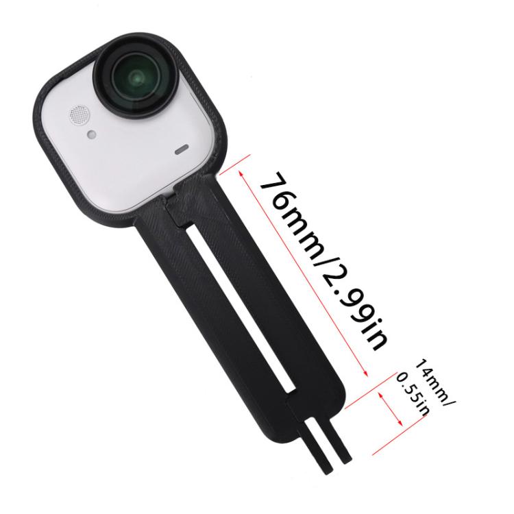 For Insta360 GO Ultra Handheld Extension Grip Portable Shooting Support Bracket - Black