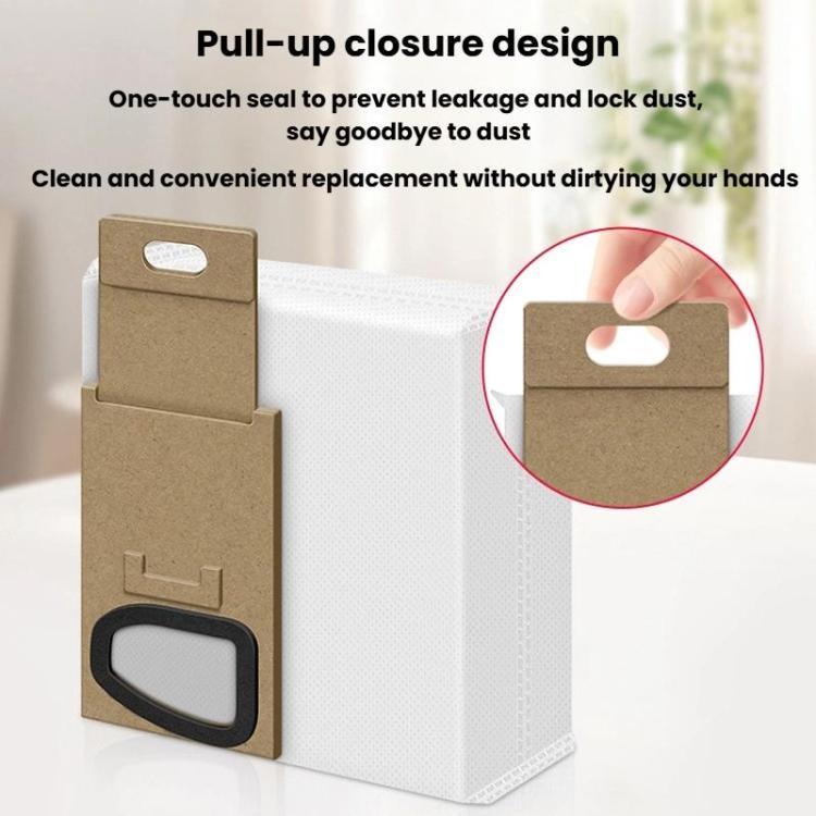 For Roborock H5 / H6 / H7 Handheld Cordless Vacuum Cleaner 3pcs Dust Bag Vacuum Cleaner Accessories Consumables - White