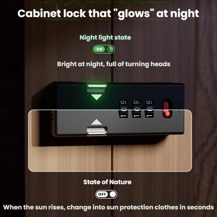 Screw-Mounted Door Latch With Built-In Latch Combination Lock, Color: Right-Angle Fluorescent Gray