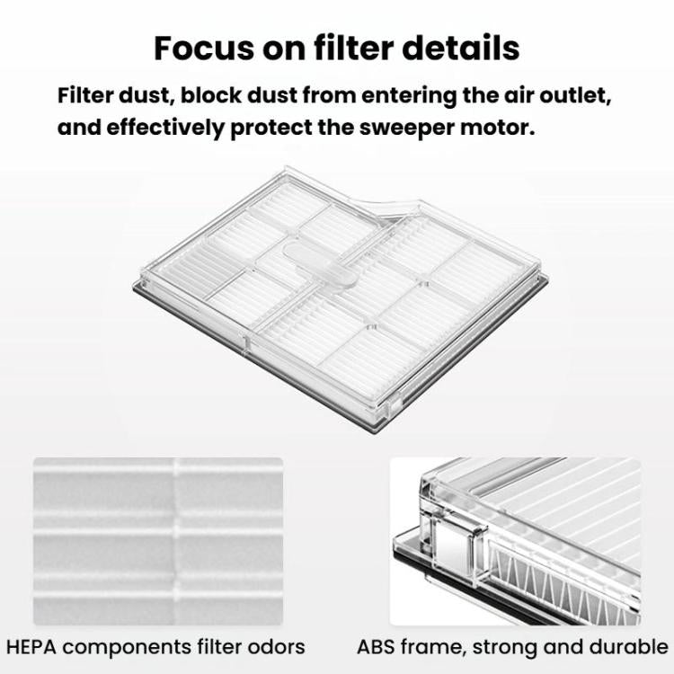 For Roborock G30 / Saros 10 Robot Vacuums Filter Replacement  Accessories - White