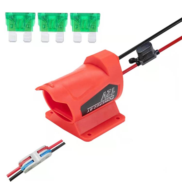 For Milwaukee Power Tool Lithium Battery Charger DIY Converter M12 Adapter With Fuse