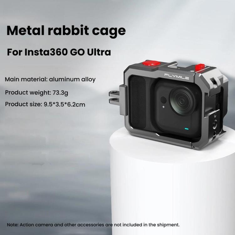 For Insta360 GO Ultra Flymile Metal Cage Quick Release Extended Frame - GU003