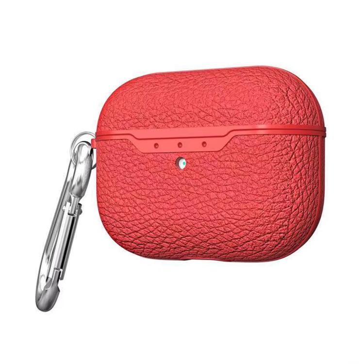 For Airpods Pro 2 Litchi Pattern TP Soft Shell Earphone Protective Case