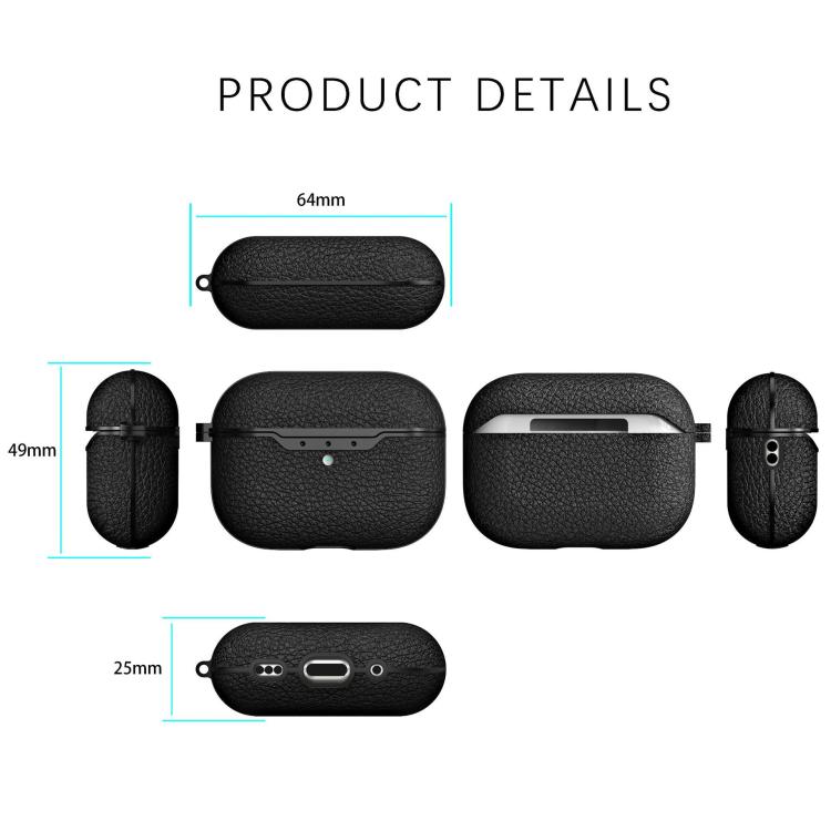 For Airpods 3 Litchi Pattern TP Soft Shell Earphone Protective Case