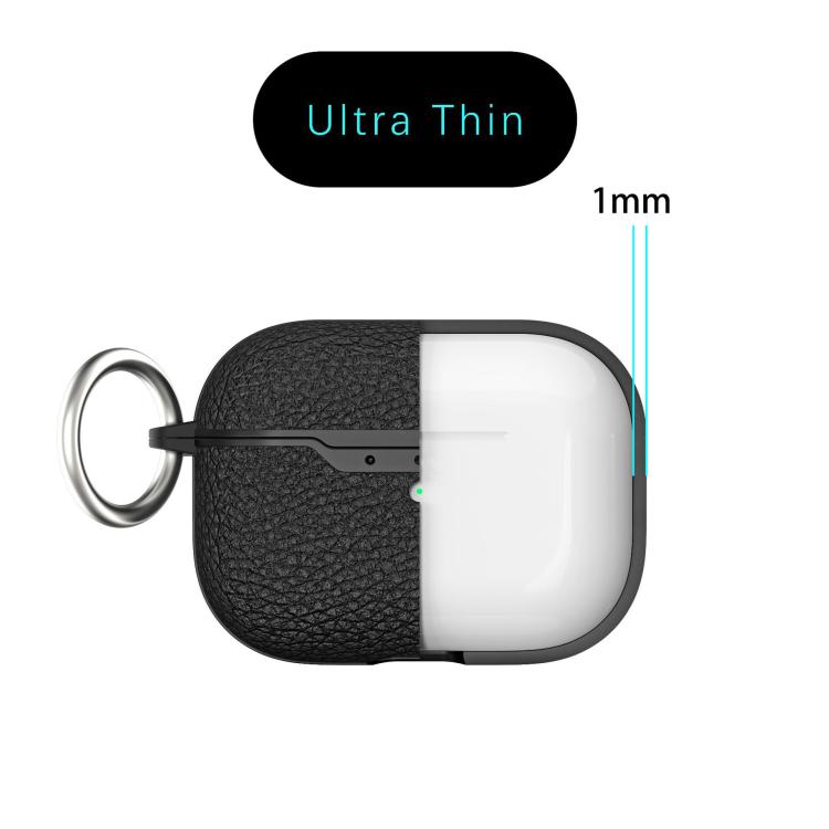 For Airpods Pro Litchi Pattern TP Soft Shell Earphone Protective Case