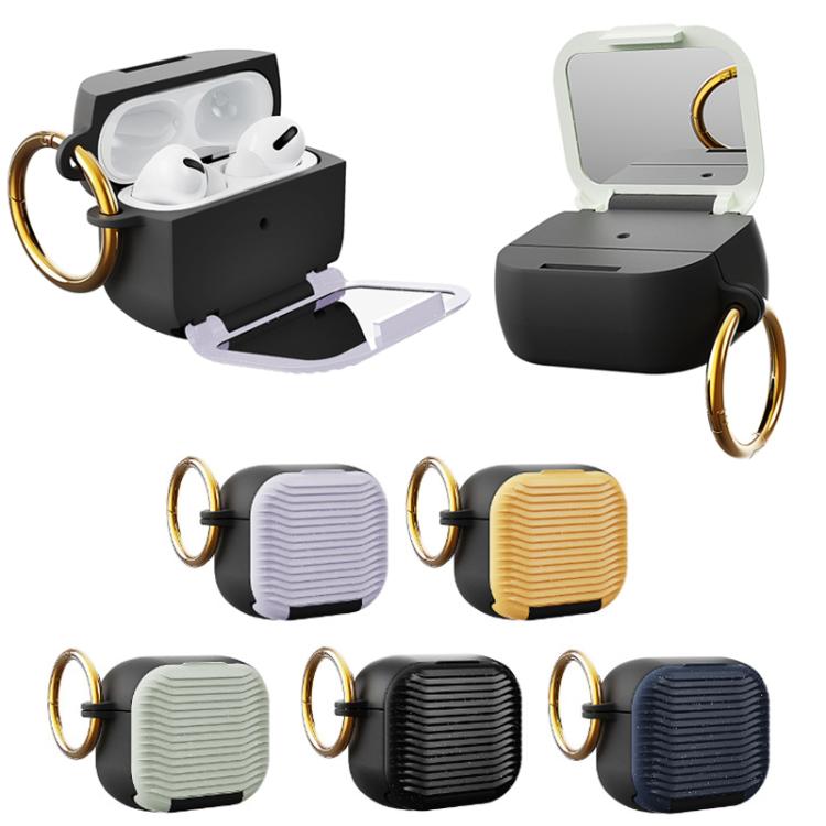 For Airpods 3 Beauty Mirror Phone Holder Earphone Case
