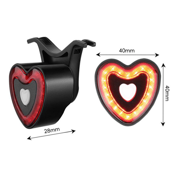 WEST BIKING Smart Heart Taillight With Cycling Brake Sensor Warning Light - Dual Bracket