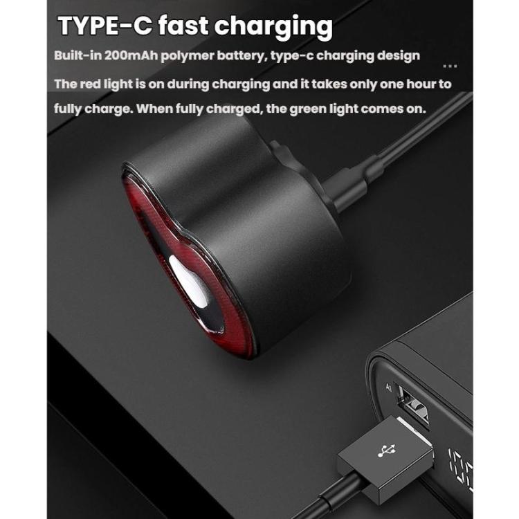 WEST BIKING Smart Heart Taillight With Cycling Brake Sensor Warning Light - Dual Bracket