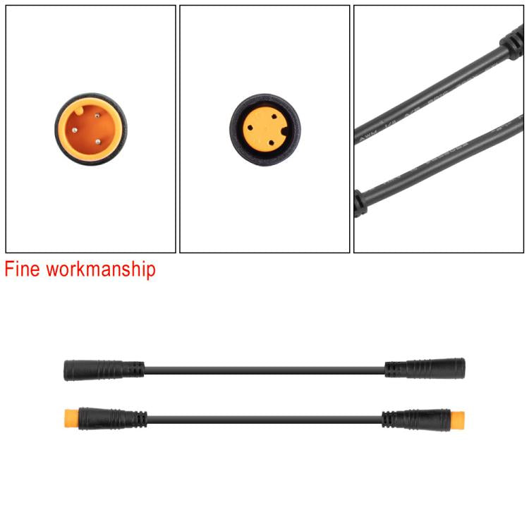 Male For Electric Bicycle Thumb Throttle 3 Pin Extension Cable Waterproof Wire Plugs