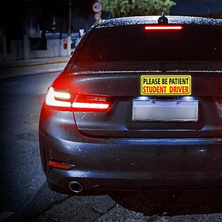 10pcs New Driver Car Probationary Sticker Reflective Magnetic Warning Sticker, Style: 2