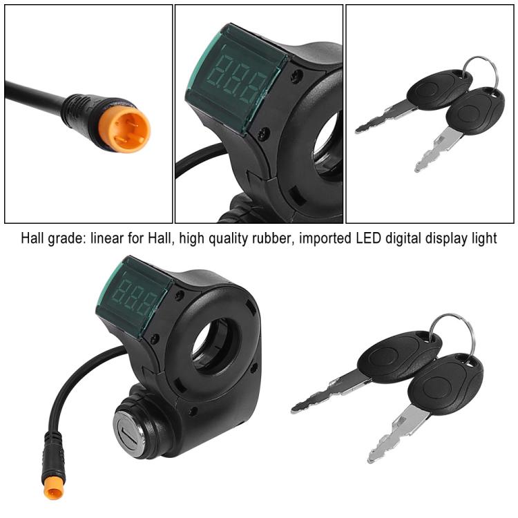 For Xiaomi M365 / KUGOO M4 Scooter Meter Power Display Insert Waterproof Plug Electric Door Locks - Black