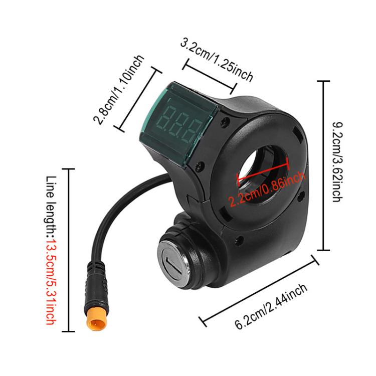 For Xiaomi M365 / KUGOO M4 Scooter Meter Power Display Insert Waterproof Plug Electric Door Locks - Black
