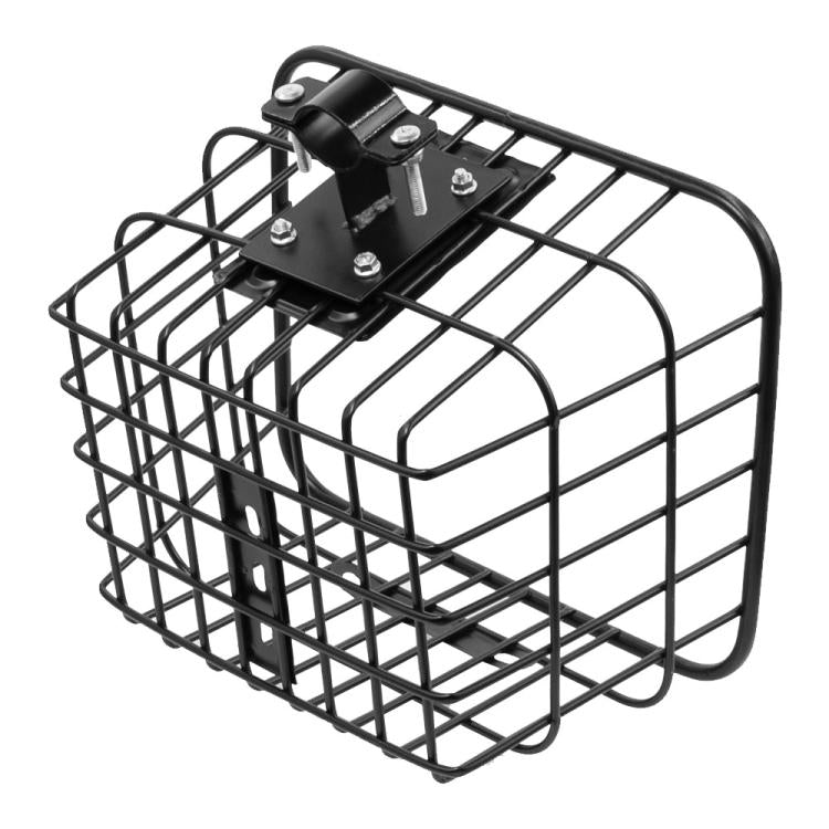 Electric Scooter Universal Front Basket Portable Practical Iron Tube Basket - Black