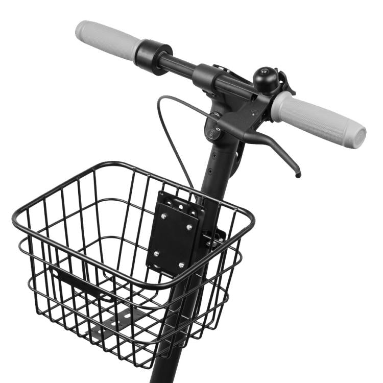 Electric Scooter Universal Front Basket Portable Practical Iron Tube Basket - Black