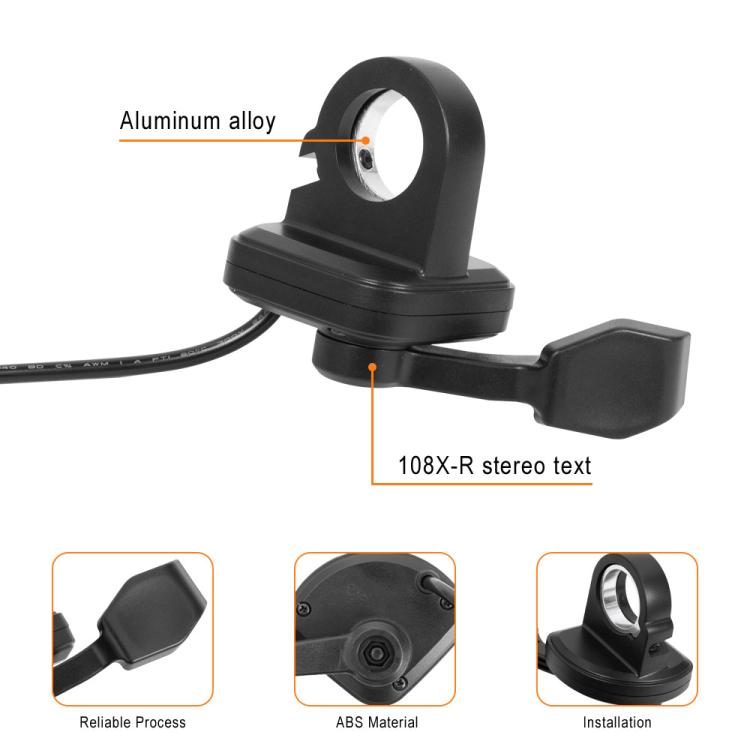 Round 3 Pin Electric Bicycle 108X R Throttle Starting Adjustable Speed Turning Grip Accelerated Thumb Throttle Brake