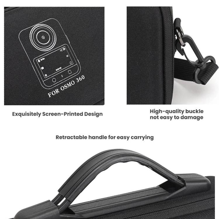 BKano Carrying Case for DJI Osmo 360 Adventure Combo Water-Resistant Hard Shell Shoulder/Handbag - Black