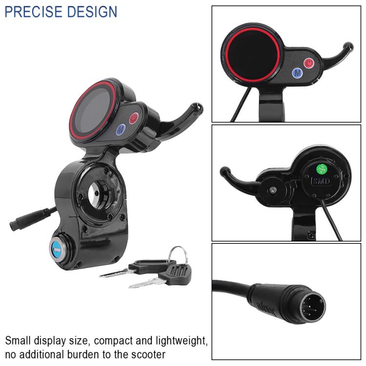 For Hitway H5 Electric Scooter LCD Display With Lock 6 Pin Dashboard
