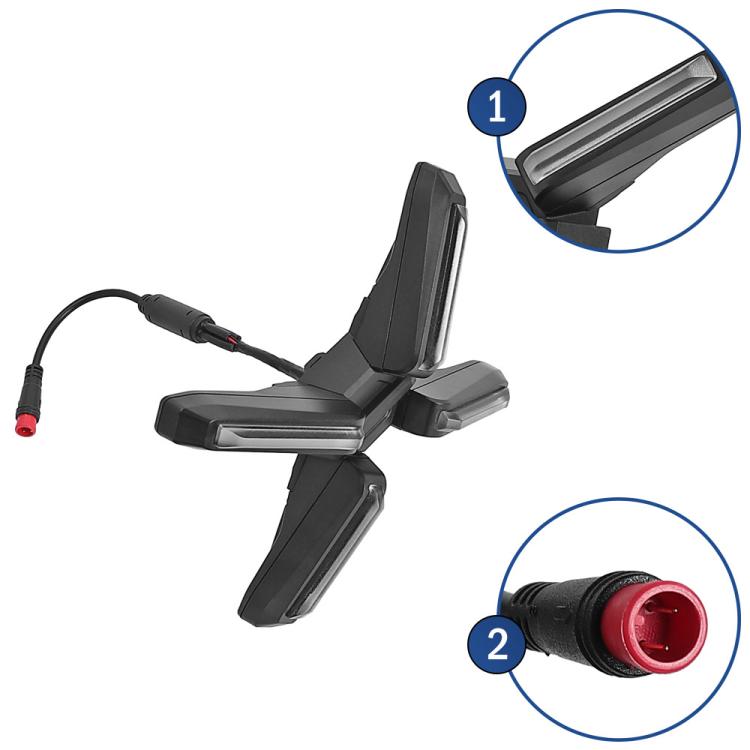 For Ninebot ZT3 / ZT3 Pro Electric Scooter X Type 4W Super Bright Headlight