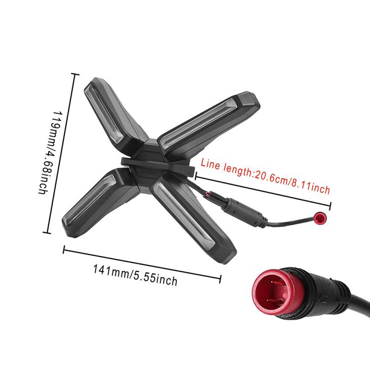 For Ninebot ZT3 / ZT3 Pro Electric Scooter X Type 4W Super Bright Headlight