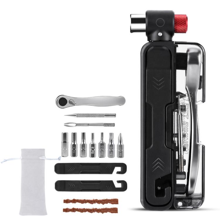 WEST BIKING Multi-Function Hexagonal Bicycle Repair Wrench Tool Set - Includes CO2 Valve