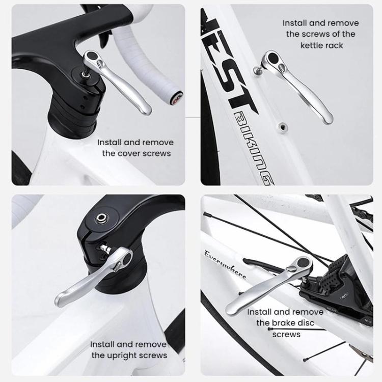 WEST BIKING Multi-Function Hexagonal Bicycle Repair Wrench Tool Set - Includes CO2 Valve