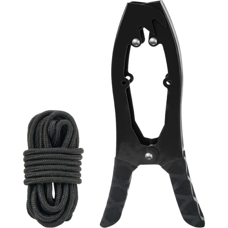 Canoe/Kayak Self-Locking Stainless Steel Anchor Clamp With Toothed Jaws, Specification: Black