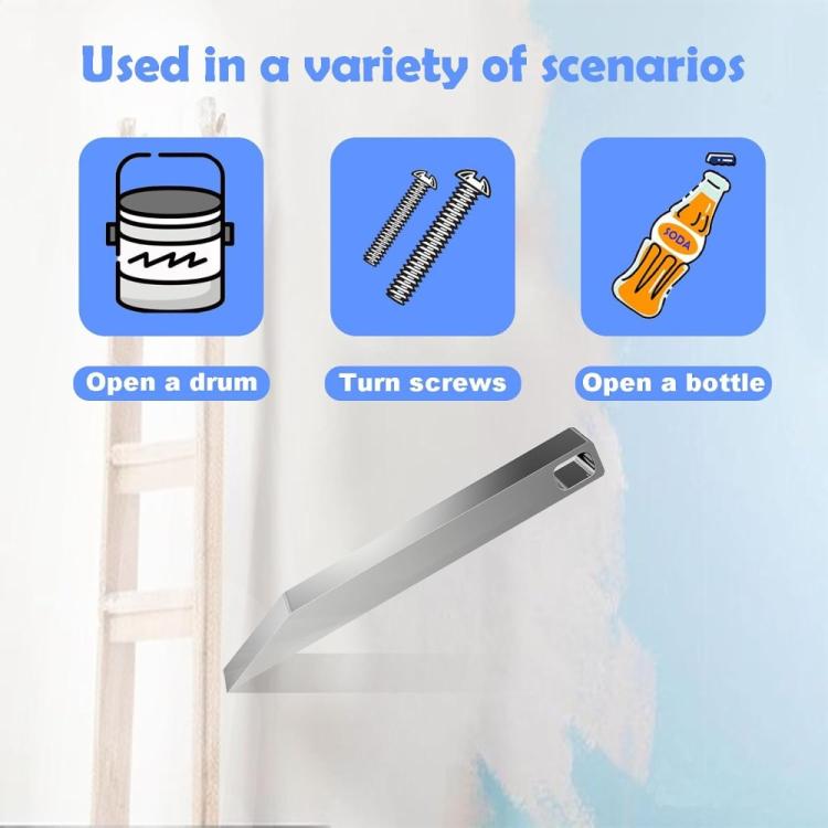 Portable Multi-Function Crowbar Self-Defense Bottle Opener Keychain - White Box Without LOGO