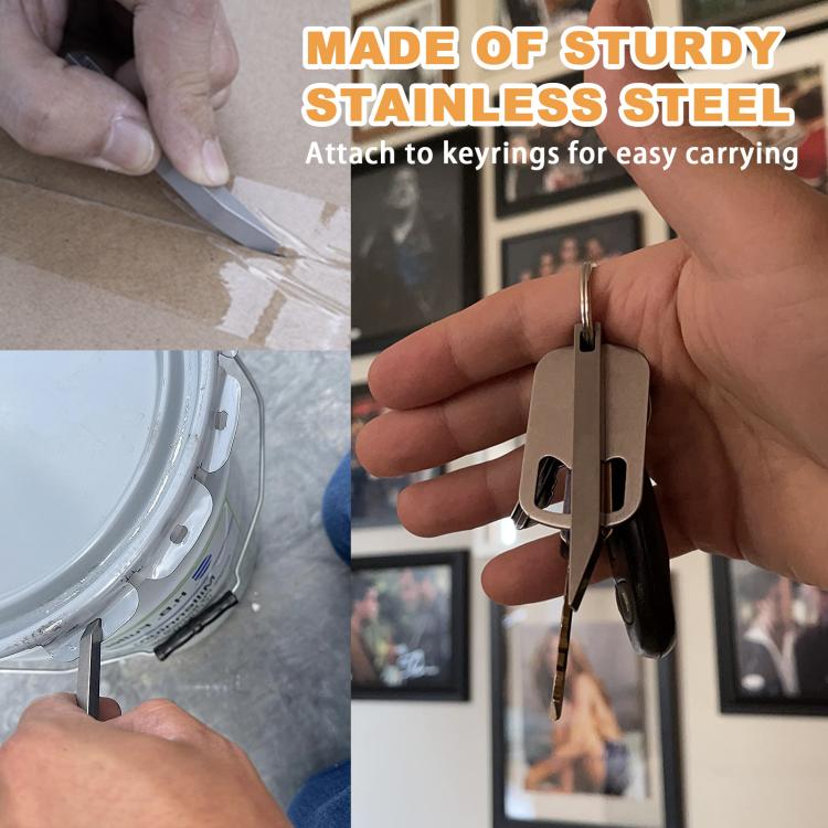 Portable Multi-Function Crowbar Self-Defense Bottle Opener Keychain - White Box Without LOGO
