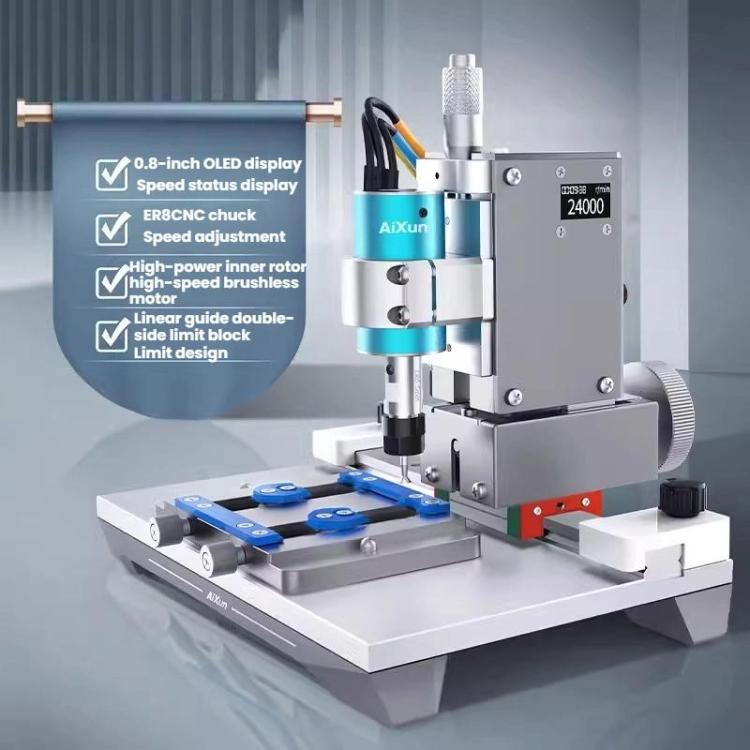 AiXun 2nd Generation Intelligent BGA Chip Polisher Phone Motherboard Automatic Repair Screen IC Degumming Machine US Plug