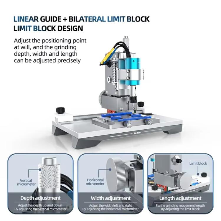 AiXun 2nd Generation Intelligent BGA Chip Polisher Phone Motherboard Automatic Repair Screen IC Degumming Machine US Plug