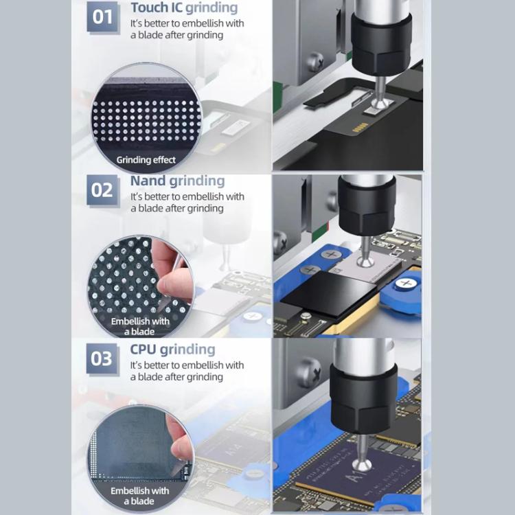 AiXun 2nd Generation Intelligent BGA Chip Polisher Phone Motherboard Automatic Repair Screen IC Degumming Machine EU Plug