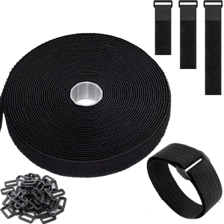 Self-adhesive Hook-and-loop Nylon Tie Wraps, Length: 0.05 x 5m + 25 Hooks
