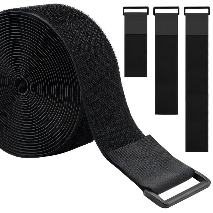 Self-adhesive Hook-and-loop Nylon Tie Wraps, Length: 0.05 x 10m + 30 Hooks